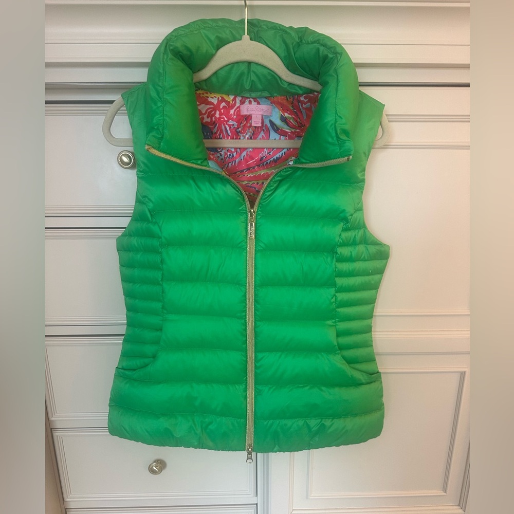 Lilly Pulitzer Green Puffer Vest